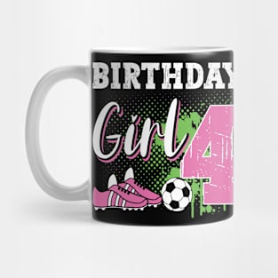 Soccer Player Birthday 4 Year Old Girl 4th Birthday Gift For Boys Kids Toddlers Mug